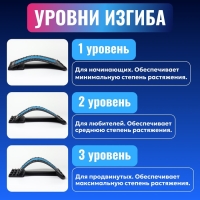 Массажёр для спины, трёхуровневый, 38 &times; 25 &times; 4 см, цвет синий