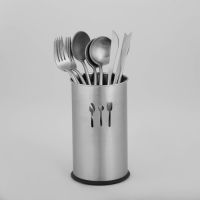 Подставка из нержавеющей стали для столовых приборов Доляна &laquo;Индия&raquo;, 10,5&times;18 см