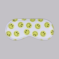 Маска для сна &laquo;Good vibes&raquo;, 19 &times; 8,5 см, резинка одинарная, цвет белый/жёлтый