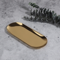 Подставка для хранения косметических принадлежностей, нержавеющая сталь, 22 &times; 9 &times; 1 см, цвет золотистый