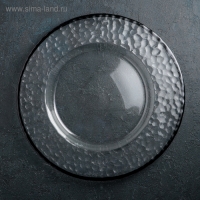 Тарелка подстановочная &laquo;Фишер&raquo;, d=35 см, цвет обводки чёрный