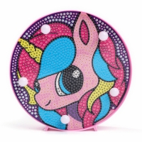 Ночник своими руками. Алмазная мозаика для детей с полным заполнением на ночнике &laquo;Единорожка&raquo;, 15 х 15 см