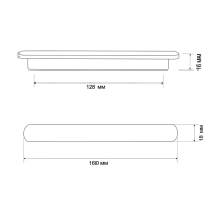 Ручка-скоба CAPPIO RSC021, алюминий, м/о 128 мм, цвет сатиновое золото