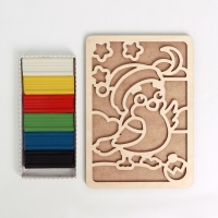 Новогодние пластилиновые картинки &laquo;Новый год! Снегирь&raquo;