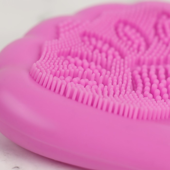 Щётка для умывания, силиконовая, 8 &times; 8 см, цвет МИКС