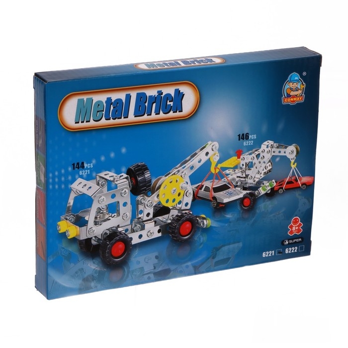 Конструктор металлический &laquo;Эвакуатор&raquo;, 144 детали