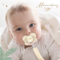 Держатель для соски - пустышки &laquo;Наше счастье&raquo;, новогодний, на ленте, подарочная упаковка