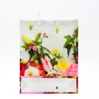 Пакет "Цветущий момент", мягкий пластик,  42 x 32 см