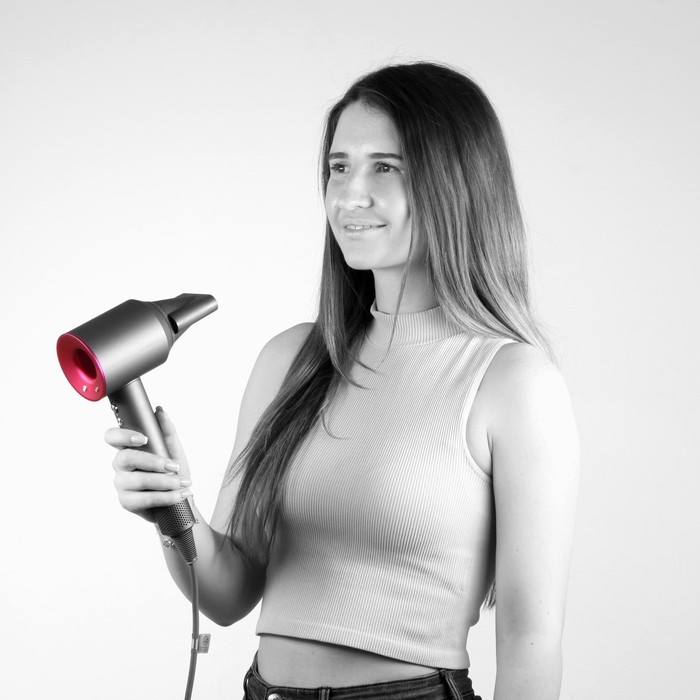 Фен Windigo LF-03, 1250 Вт, 3 температурных режима, 3 скорости, концентратор, серо-розовый