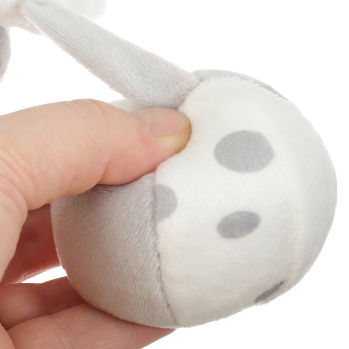 Растяжка - спираль с игрушками дуга на коляску / кроватку для малышей &laquo;Коровка&raquo;, с пищалкой, прорез., Крошка Я