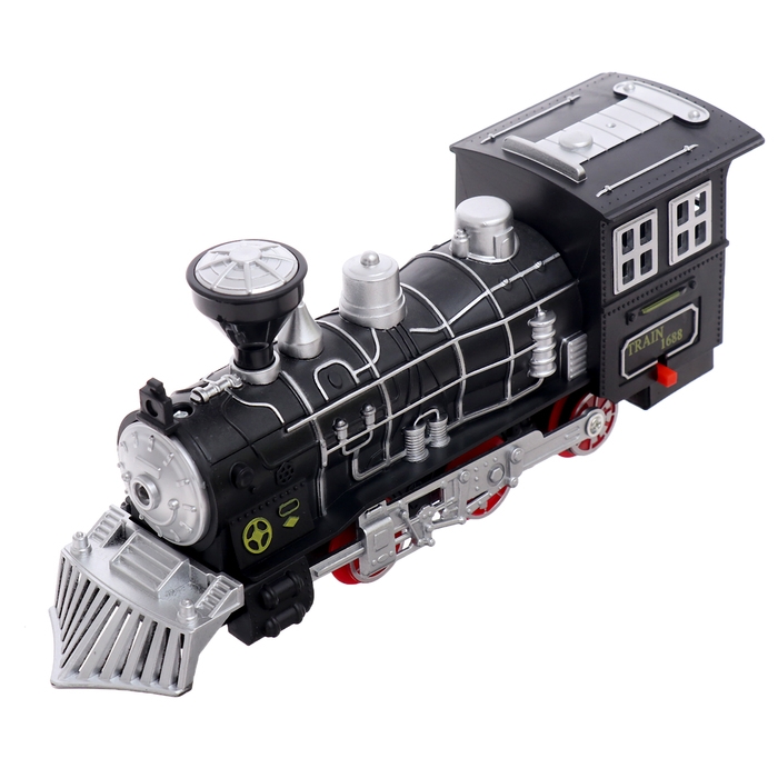 Железная дорога &laquo;Винтаж&raquo;, 2 состава в комплекте, свет и звук, работает от батареек