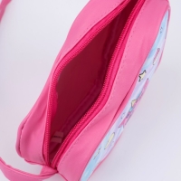 Сумка детская для девочки в форме сердца &laquo;Единорог&raquo;, розовый, 19х17х5 см