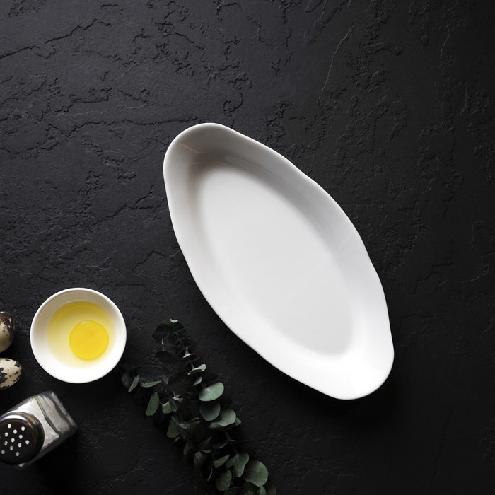 Селёдочница Добрушский завод &laquo;Идиллия&raquo;, 25&times;12.8 см, фарфор, белая