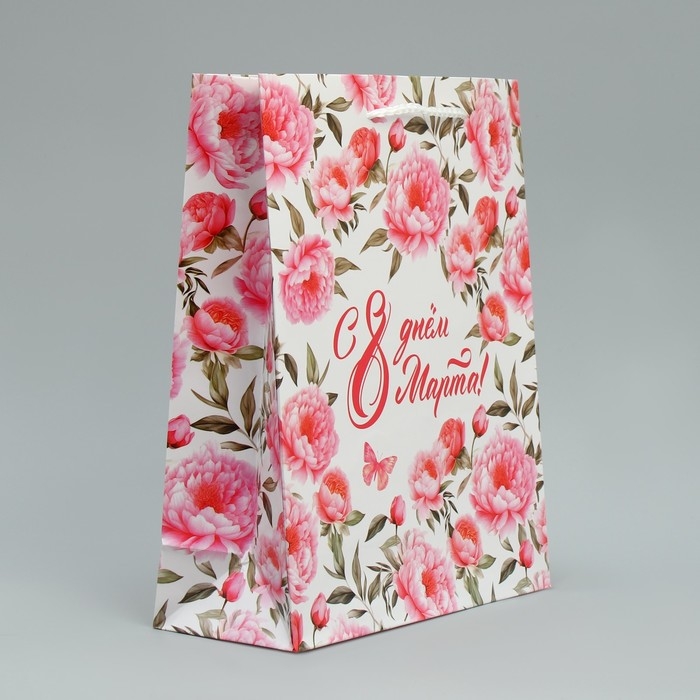 Пакет подарочный ламинированный, упаковка, &laquo;8 марта&raquo;, ML 21 х 25 х 8 см