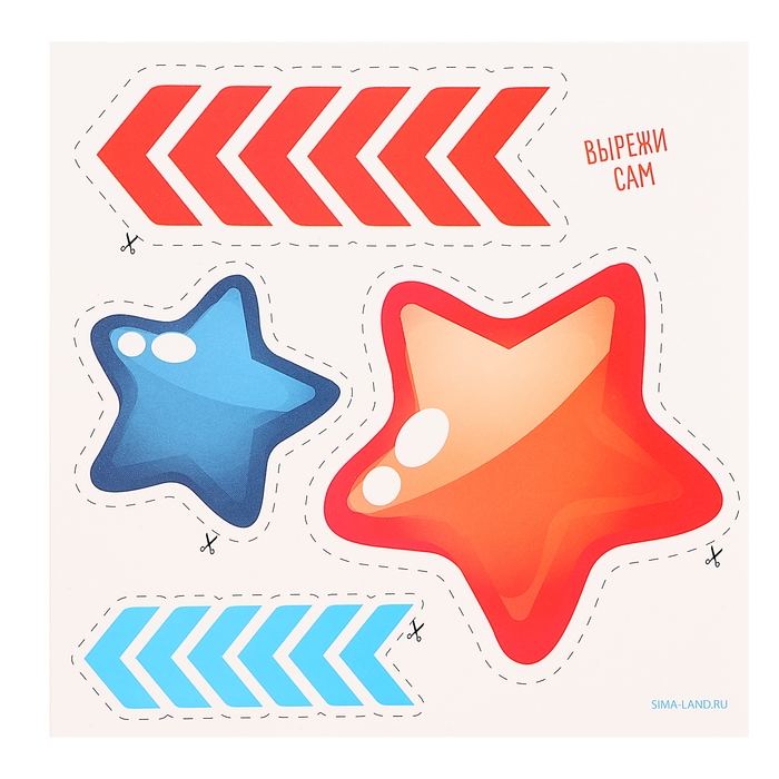 Декор на стену &laquo;Тачки&raquo;, 5 карточек в комплекте