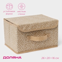 Короб для хранения Доляна Points, 26&times;20&times;16 см, цвет бежевый