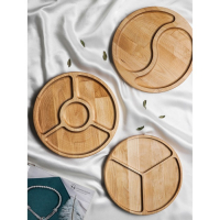 Менажница Доляна &laquo;Мерс&raquo;, d=25 см, 3 секции, берёза