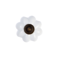 Ручка-кнопка ТУНДРА, d=39, пластик, белая