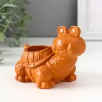 Фигура с подставкой для мелочей &laquo;Черепаха&raquo;, 7.5&times;10&times;6 см, красная глина