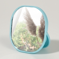 Зеркало карманное &laquo;Узор&raquo;, с подставкой, 8 &times; 8 см, цвет голубой