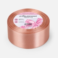 Лента атласная 40мм*25&plusmn;1ярд(23м&plusmn;1м) СП бежево-розовый АУ