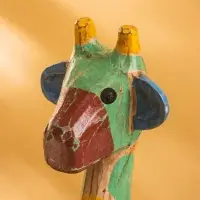 Сувенир "Жирафик" дерево 12х12х30 см, разноцветный