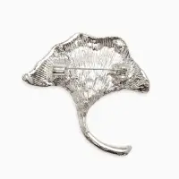 Брошь "Цветок каллы", цвет серебро