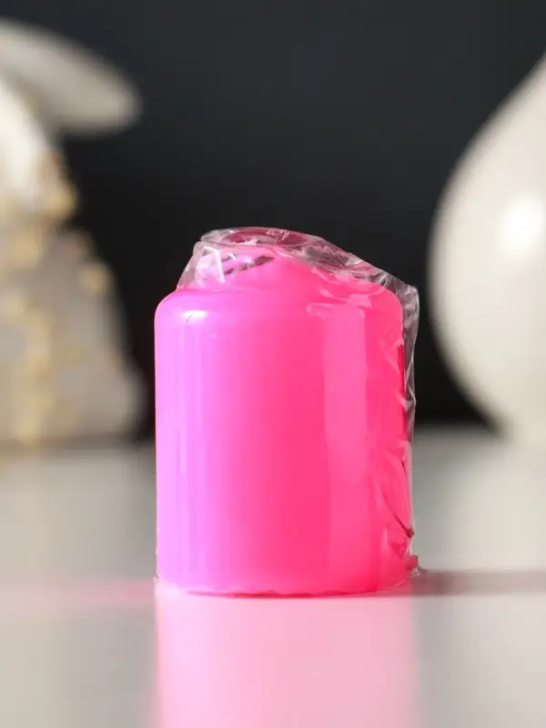 Свеча пеньковая 4х5 см, 7 ч, 47 г, розовый