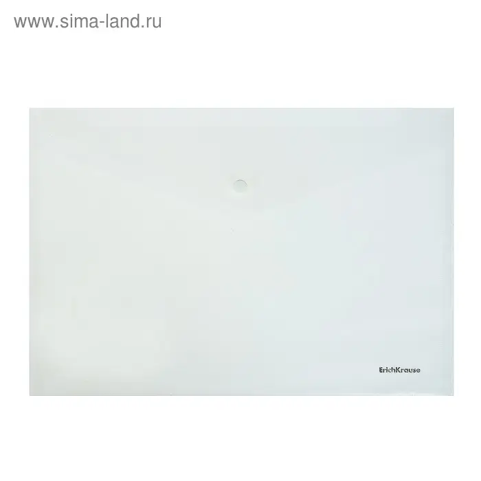 Папка-конверт на кнопке А4, 120 мкм, ErichKrause Fizzy Clear, прозрачная