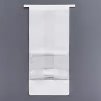 Пакет бумажный, с окном, прямоугольное дно, белый, 13&times;10&times;28 см