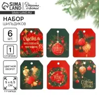 Шильдик на подарок &laquo;Счастье&raquo;, набор 6 штук, 16&times;24 см