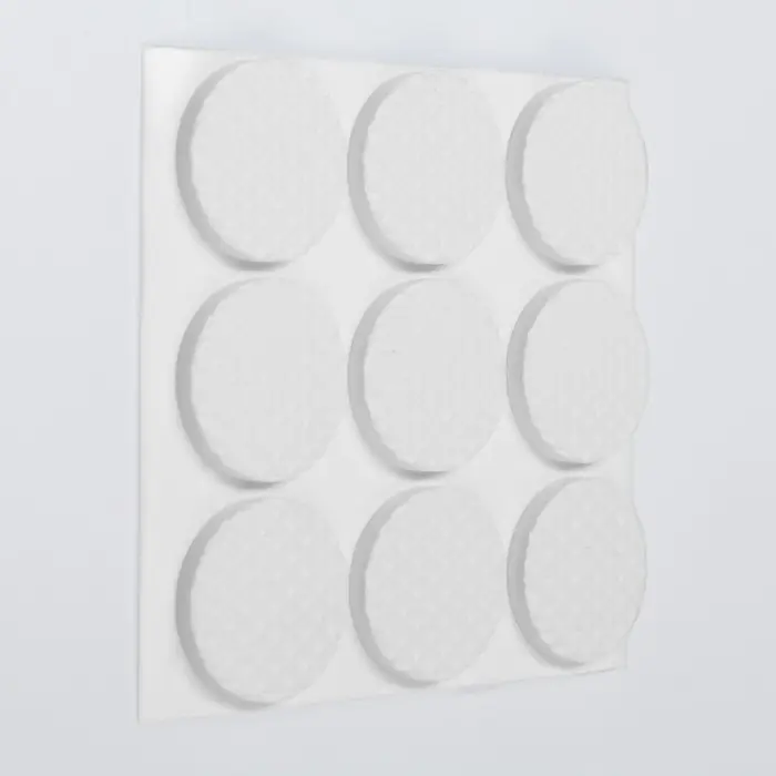 Накладка мебельная круглая ТУНДРА, d=25 мм, 18 шт., полимерная, белая