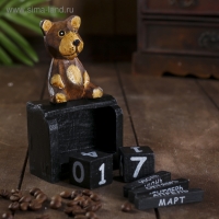 Настольный календарь &laquo;Мишка&raquo;, 7.5&times;4&times;13.5 см