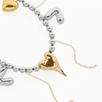 Набор 2 предмета: колье, серьги "Сердце" любовь, цветной