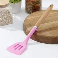 Лопатка с прорезями Доляна &laquo;Стелла&raquo;, 29 см, цвет розовый