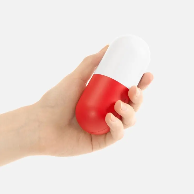 Сквиши-антистресс &laquo;Пилюля&raquo;, белый с красным