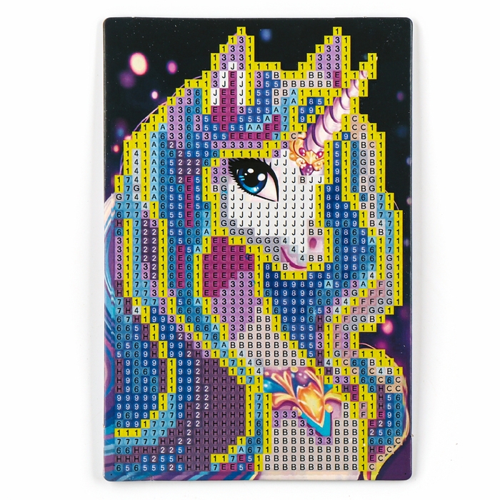 Алмазная мозаика для детей со светящимися стразами &laquo;Сказочный единорог&raquo;, 10 х 15 см, набор для творчества