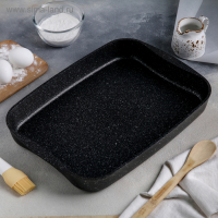 Противень, 40&times;29,5&times;5 см, антипригарное покрытие, цвет тёмный мрамор