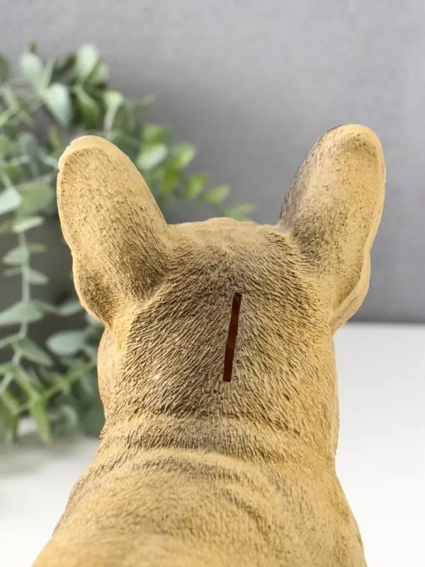 Копилка "Французский бульдог" 14х34х25 см, бежевый