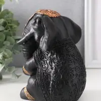Фигура &laquo;Слон индийский большой&raquo;, 14&times;12&times;12 см, чёрная