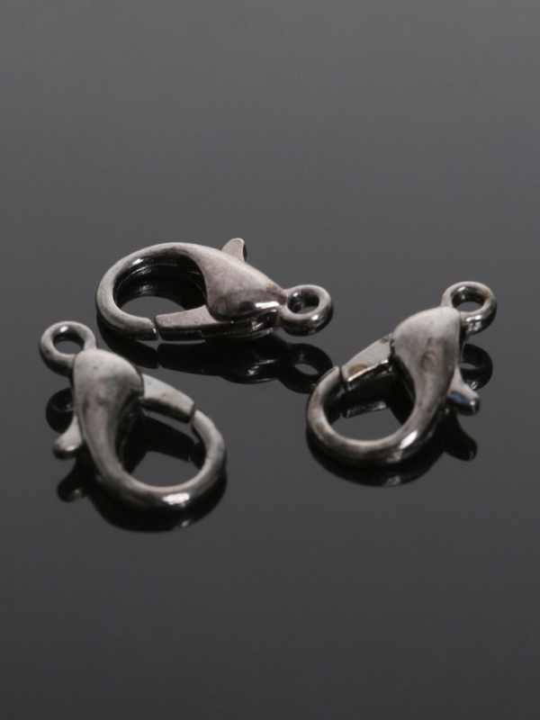 Замок-карабин СМ-536, (набор 10 шт.), 12×7 мм, цвет серый Замок-карабин СМ-536, (набор 10 шт.), 12×7 мм, цвет серый