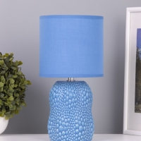 Лампа настольная "Иссин" 1х40Вт Е14 синий 15х15х30см