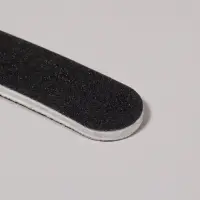 Пилка для ногтей, бумеранг, 100/180 грит, 18 см, чёрная