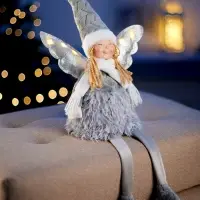 Фигура текстиль &laquo;Кукла в розовом&raquo; 70 см, 6 LED, AG10x3 (в компл.), Т/БЕЛЫЙ