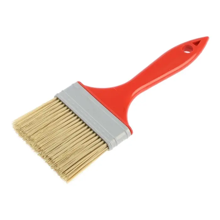 Кисть плоская ЛОМ промо, искусственная щетина, пластиковая рукоятка, 3", 75 мм
