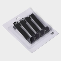 Крючки надверные SAVANNA Black Loft, 4 шт, металл, 3&times;12&times;2,2, цвет чёрный