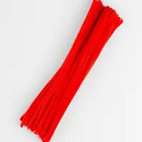 Синельная проволока, набор 100 шт, размер 1 шт 30х0,8 см, цвет красный