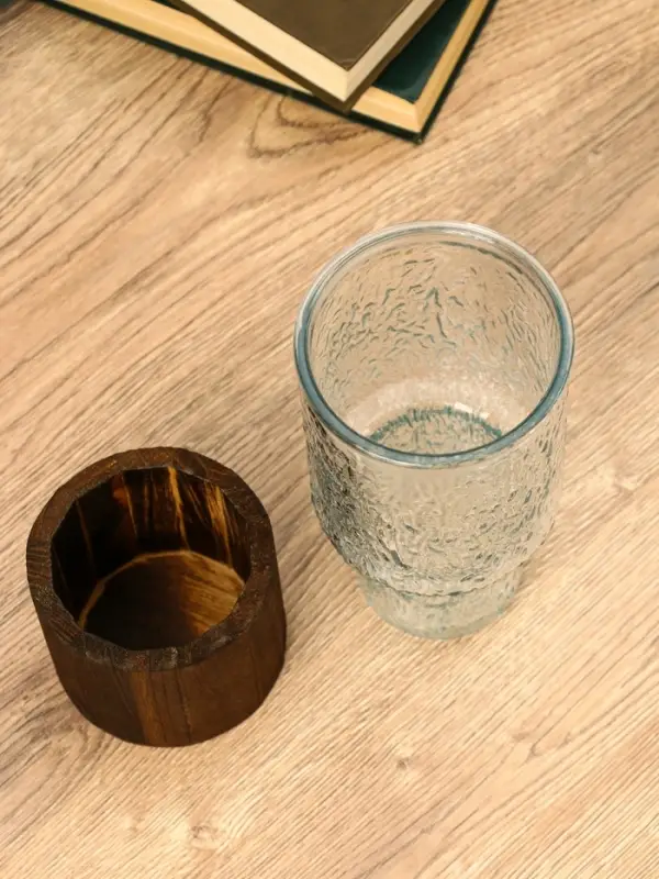 Ваза стекло настольная "Лесли" размытость, 20х10 см, прозрачный