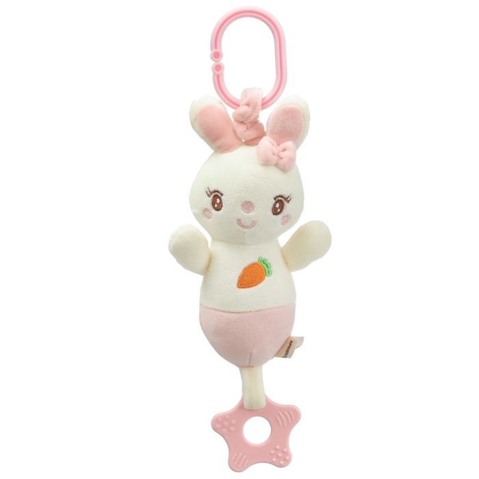 Подвеска с вибрацией &laquo;Милая зайка&raquo;, прорезыватель, на кроватку, коляску, Крошка Я