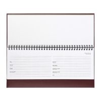 Планинг датированный 2025 года, 64 листа, Attomex Orion, твердая обложка бумвинил с поролоном, тиснение фольгой, блок 70 г/м2, коричневый, 294 х 142мм